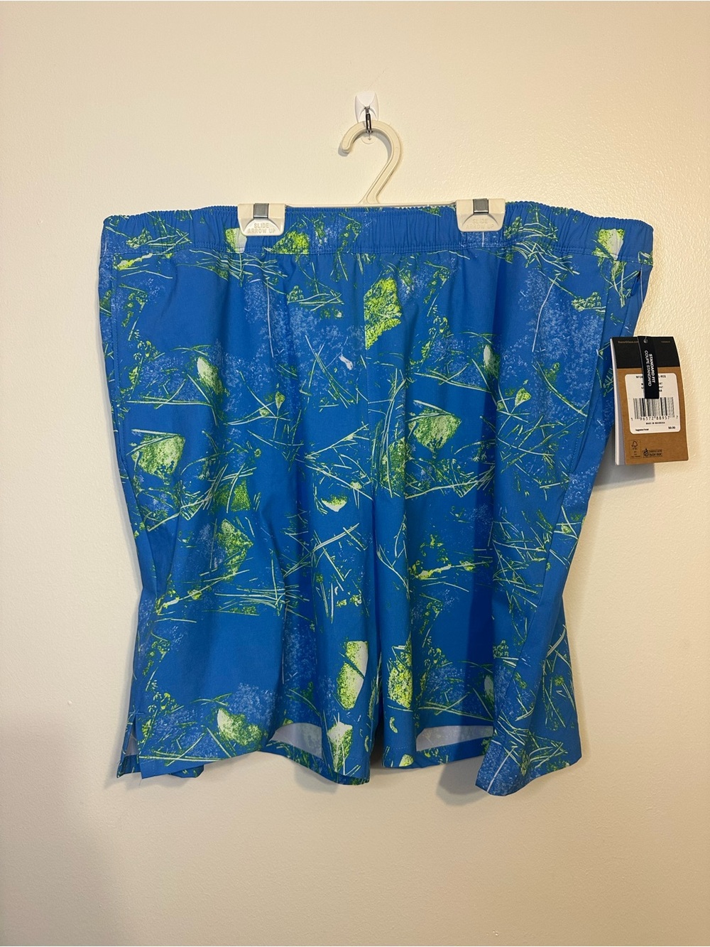 The North Face Men’s Swimsuit Blue with Green Print